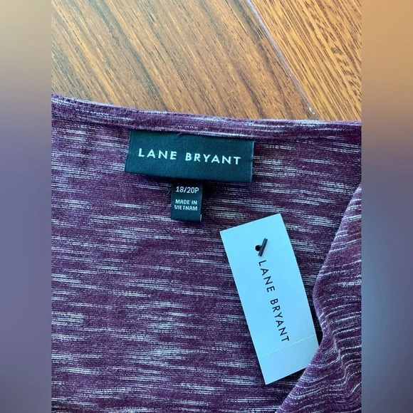 LANE BRYANT MARLED CROSSOVER SIDE-DRAWSTRING MAXI DRESS Sz 18/20P NWT - Picture 5 of 11